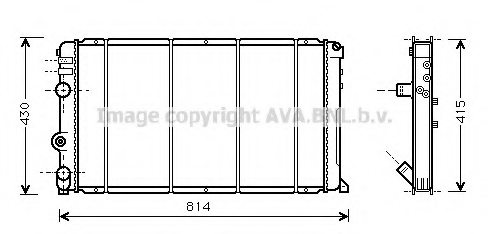 PRASCO RTA2263 Radiator, engine cooling